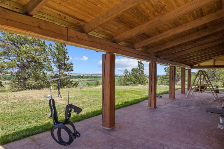 Beautiful view of Yellowstone River valley from spacious front porch.