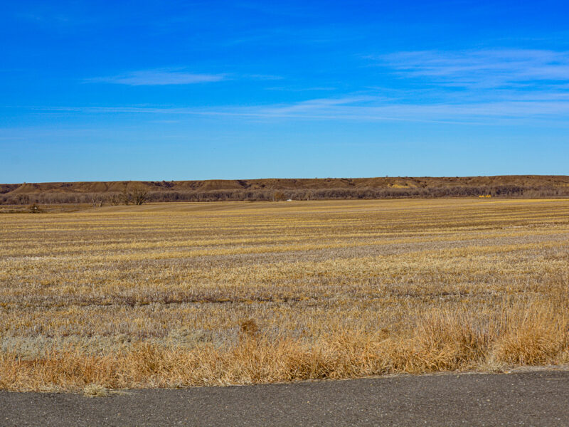 Farmland near Hysham, Montana with highway access.